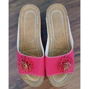 Rungion‎ Women's Summer Beach Sandals Wedge Low Open Toe Slipper Size 10.5 NEW